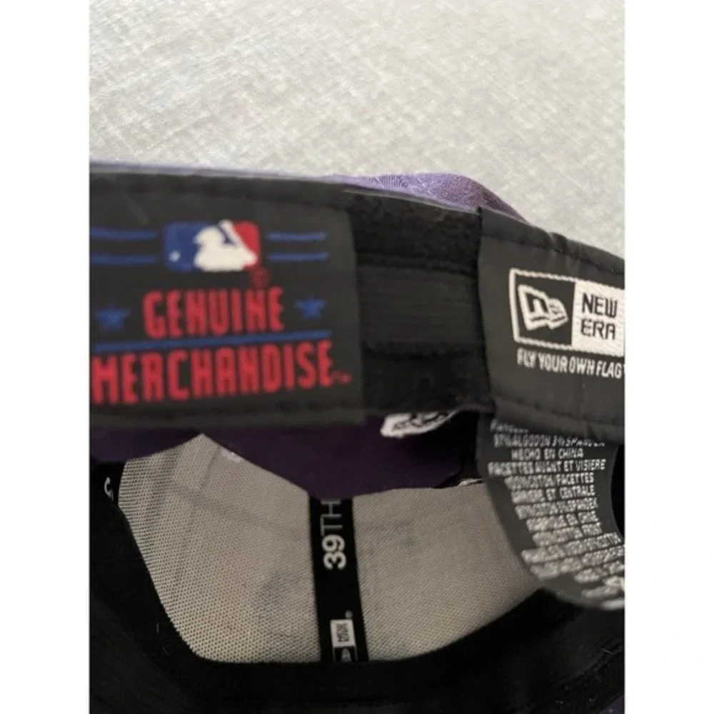 New Era 39THIRTY Tampa Bay Rays‎ MLB Plaid Stretch Fit Hat Navy White Med-Large